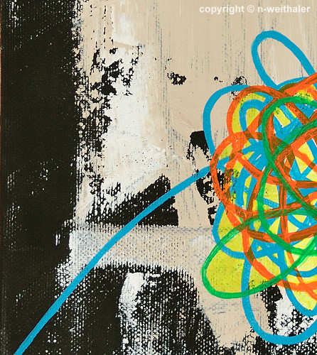 Collegamento - Dipinto arte astratta
